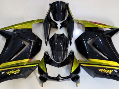 Noir Brillant & Jaune 08-12 Kawasaki Ninja 250 Carénage