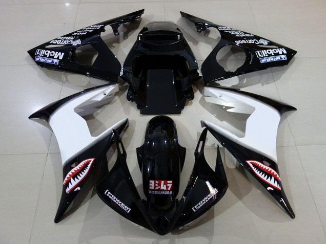 Noir Brillant & Logos 06-07 Yamaha R6 Carénage