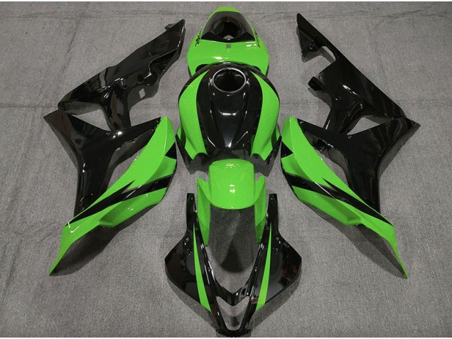 Noir Brillant & Vert 07-08 Honda CBR600RR Carénage