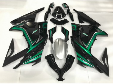 Noir Brillant & Vert Émeraude 13-18 Kawasaki Ninja 300 Carénage