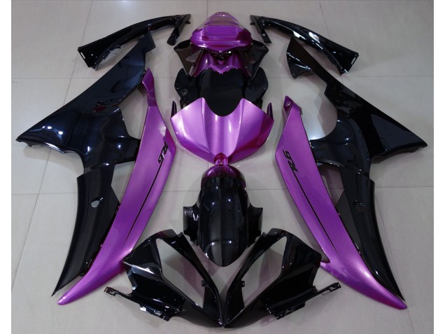 Noir Brillant & Violet Rose 08-16 Yamaha R6 Carénage