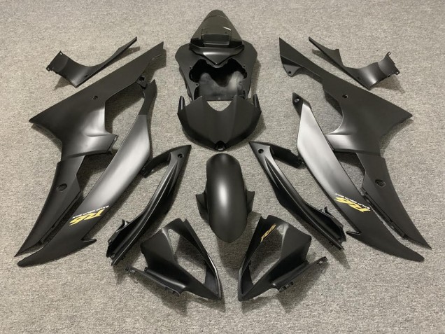 Noir Mat Avec Logo Doré 08-16 Yamaha R6 Carénage