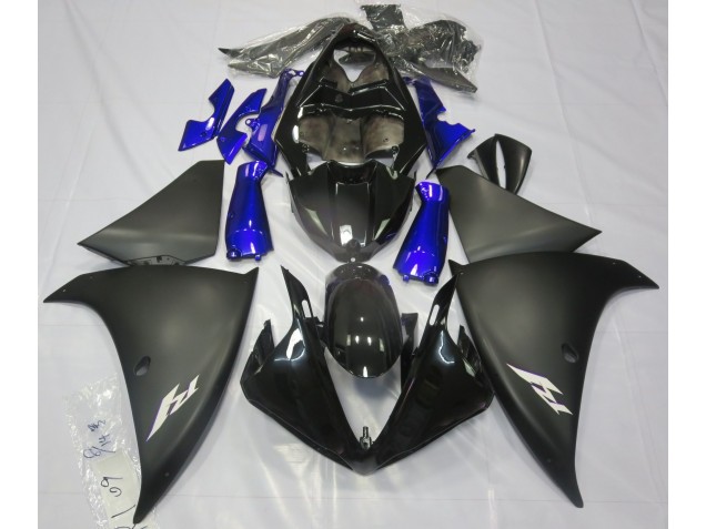 Noir Mat & Bleu 09-11 Yamaha R1 Carénage Noir Mat & Bleu 09-11 Yamaha R1 Carénage
