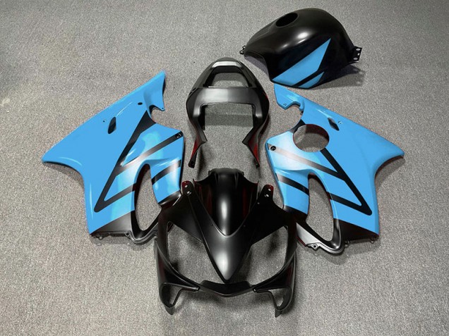 Noir Mat & Bleu Clair 01-03 Honda CBR600 F4i Carénage Noir Mat & Bleu Clair 01-03 Honda CBR600 F4i Carénage