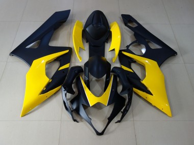 Noir Mat & Jaune 05-06 Suzuki GSXR 1000 Carénage