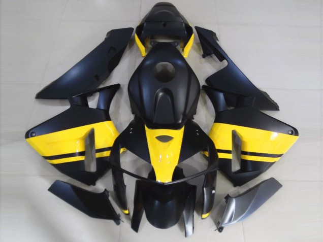 Noir Mat & Jaune Brillant 05-06 Honda CBR600RR Carénage Noir Mat & Jaune Brillant 05-06 Honda CBR600RR Carénage