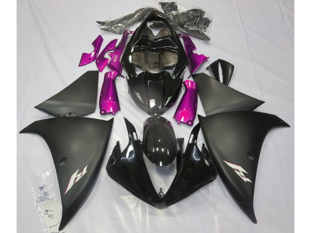 Noir Mat & Rose 09-11 Yamaha R1 Carénage Noir Mat & Rose 09-11 Yamaha R1 Carénage