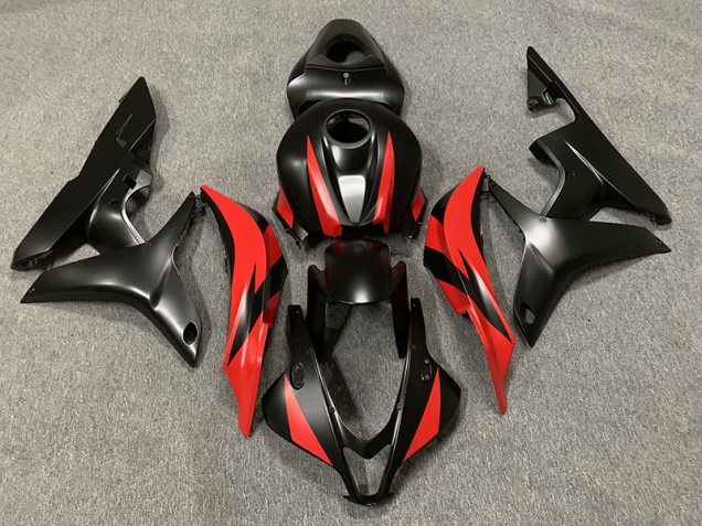 Noir Mat & Rouge 07-08 Honda CBR600RR Carénage