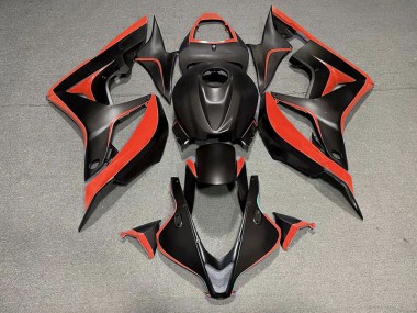 Noir Mat & Rouge 07-08 Honda CBR600RR Carénage