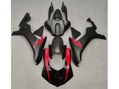 Noir Mat & Rouge Nacré 15-19 Yamaha R1 Carénage