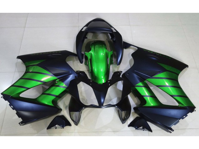 Noir Mat & Vert 02-12 Honda VFR800 Carénage Noir Mat & Vert 02-12 Honda VFR800 Carénage