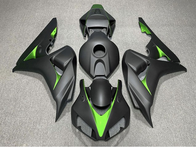 Noir Mat & Vert 06-07 Honda CBR1000RR Carénage