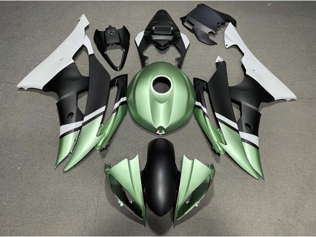 Noir Mat & Vert 08-16 Yamaha R6 Carénage