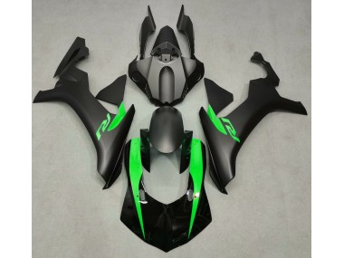 Noir Mat & Vert 15-19 Yamaha R1 Carénage