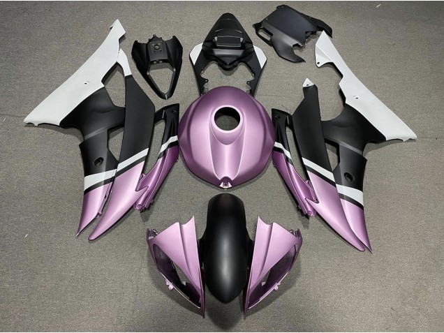 Noir Mat & Violet Clair 08-16 Yamaha R6 Carénage Noir Mat & Violet Clair 08-16 Yamaha R6 Carénage