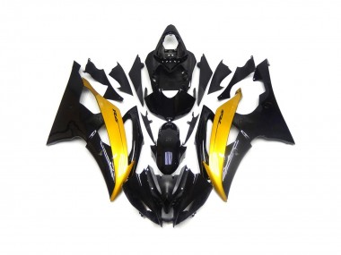 Noir & Or Brillant 08-16 Yamaha R6 Carénage