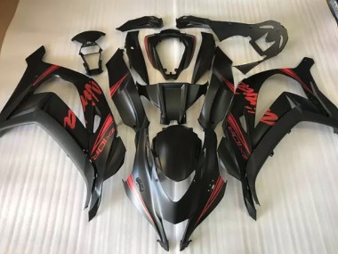 Noir Satiné & Rouge 16-19 Kawasaki ZX10R Carénage