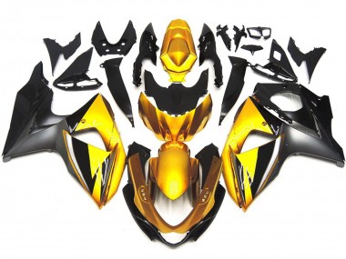 Or & Gris OEM Style Personnalisé 09-16 Suzuki GSXR 1000 Carénage
