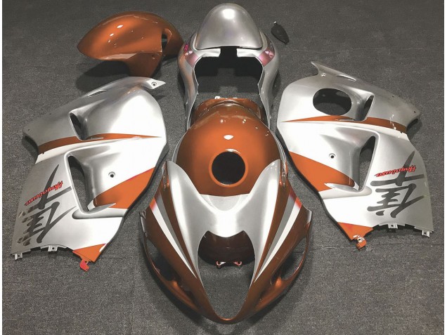 Orange Brillant & Argent 97-07 Suzuki GSXR 1300 Carénage