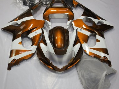 Orange Brillant & Blanc 00-02 Suzuki GSXR 1000 Carénage