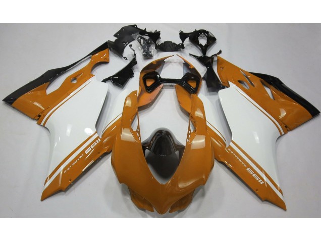 Orange Brillant Blanc & Noir 11-14 Ducati 1199 Carénage Orange Brillant Blanc & Noir 11-14 Ducati 1199 Carénage