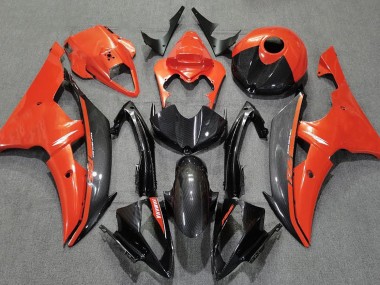 Orange Brillant & Fiber De Carbone 08-16 Yamaha R6 Carénage