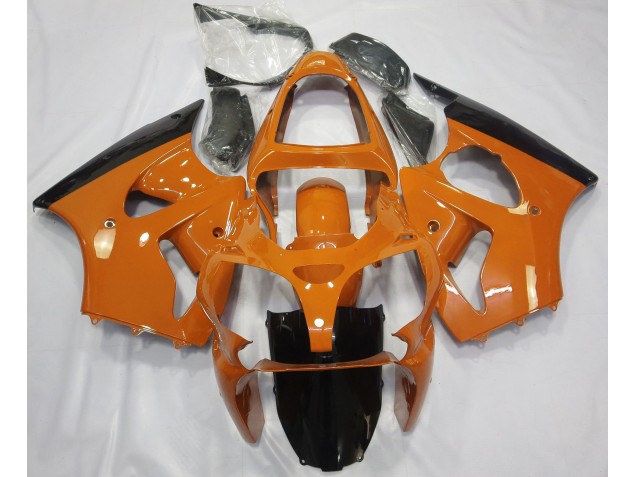 Orange Brillant & Noir 00-02 Kawasaki ZX6R Carénage Orange Brillant & Noir 00-02 Kawasaki ZX6R Carénage