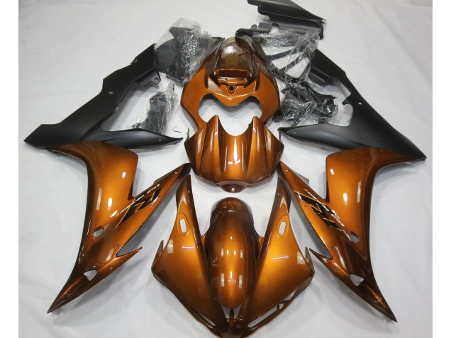 Orange Brillant & Noir 04-06 Yamaha R1 Carénage