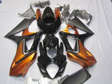 Orange & Noir 07-08 Suzuki GSXR 1000 Carénage