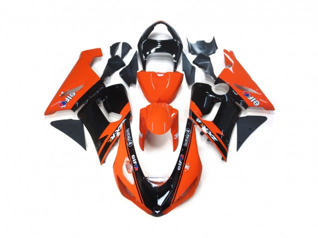 Orange & Noir Elf 05-06 Kawasaki ZX6R Carénage Orange & Noir Elf 05-06 Kawasaki ZX6R Carénage