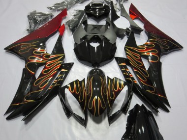 Personnalisé Flamme 08-16 Yamaha R6 Carénage
