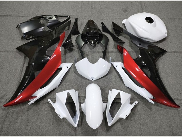 Personnalisé Rouge Noir & Blanc 08-16 Yamaha R6 Carénage