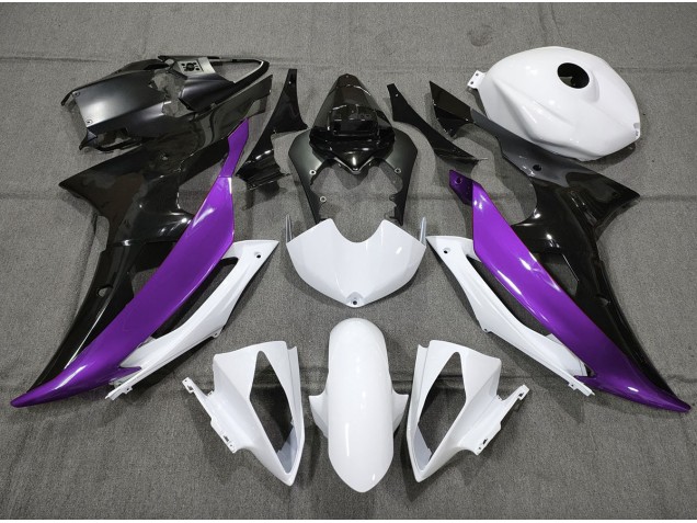 Personnalisé Violet Noir & Blanc 08-16 Yamaha R6 Carénage