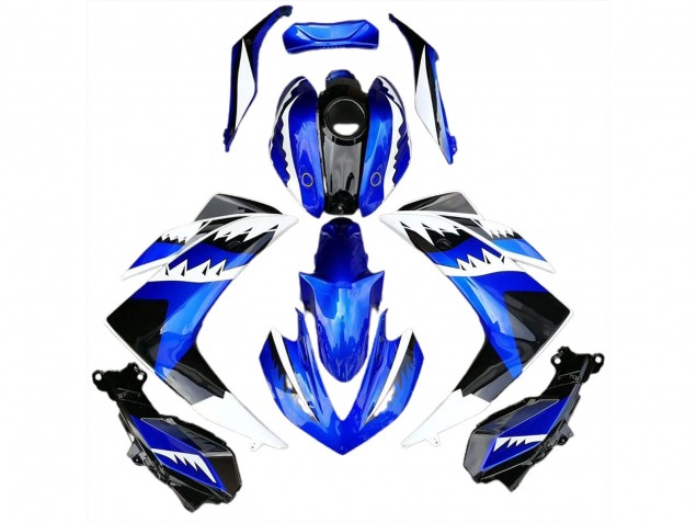 Requin Blanc Bleu & Noir 15-18 Yamaha R3 Carénage