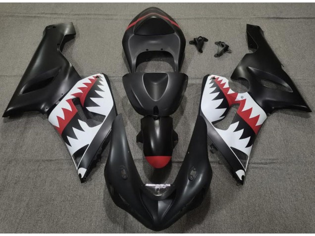 Requin Noir Mat 05-06 Kawasaki ZX6R Carénage