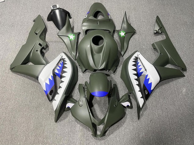 Requin Vert Mat & Bleu 07-08 Honda CBR600RR Carénage