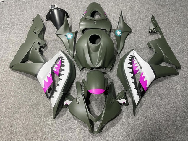 Requin Vert Mat & Rose 07-08 Honda CBR600RR Carénage