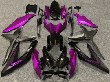 Rose Brillant & Vert R 08-10 Suzuki GSXR 600-750 Carénage
