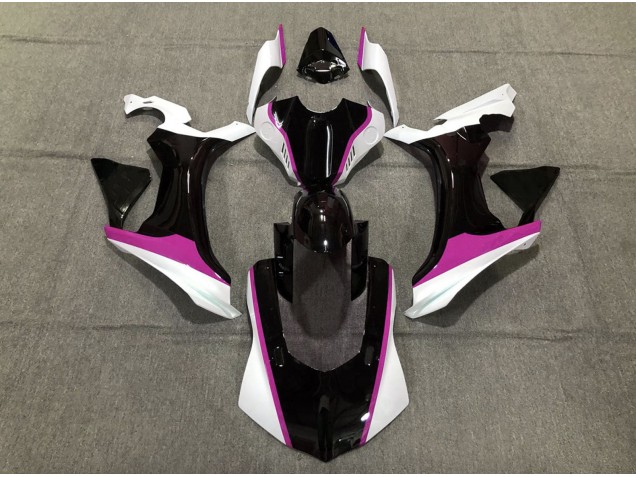 Rose Noir & Blanc 15-19 Yamaha R1 Carénage Rose Noir & Blanc 15-19 Yamaha R1 Carénage