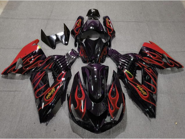 Rosso Fiamma 06-11 Kawasaki ZX14R Carénage