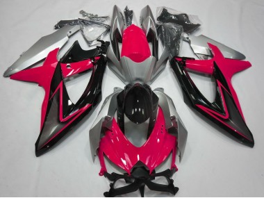 Rouge & Argent 08-10 Suzuki GSXR 600-750 Carénage