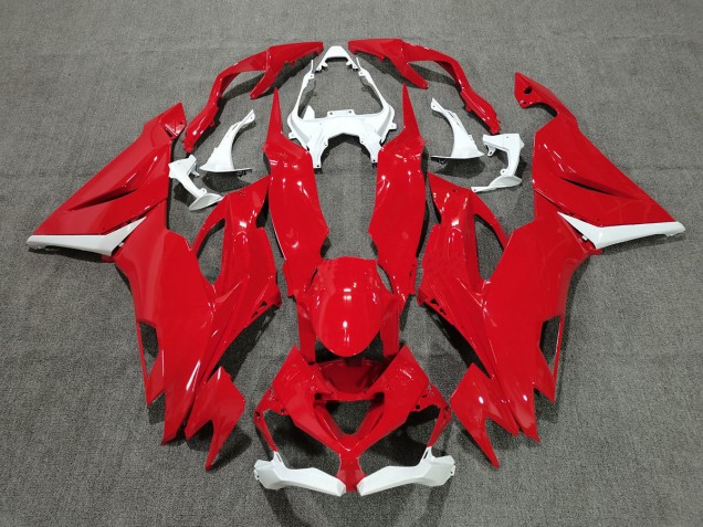 Rouge Avec Du Blanc 19-23 Kawasaki ZX6R Carénage