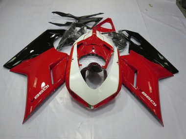 Rouge & Blanc 07-14 Ducati 848 1098 1198 Carénage
