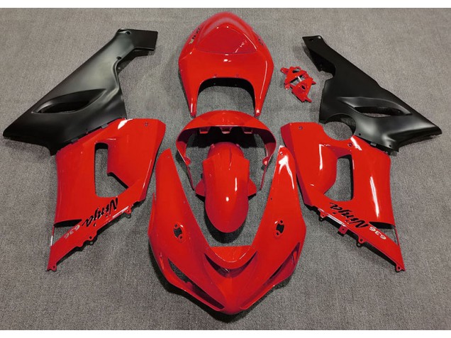 Rouge Brillant 05-06 Kawasaki ZX6R Carénage Rouge Brillant 05-06 Kawasaki ZX6R Carénage