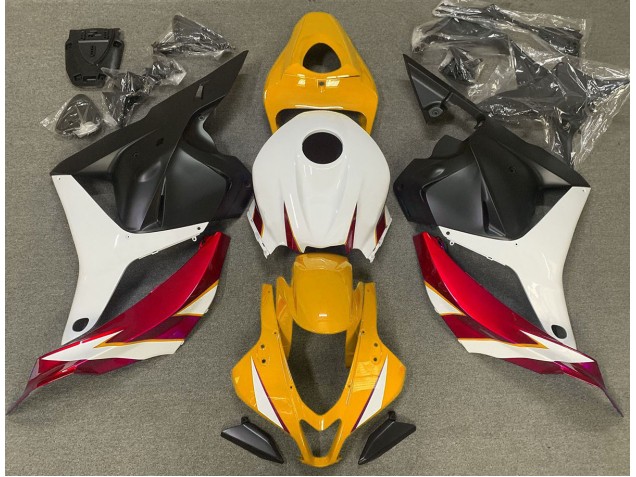 Rouge Brillant Blanc & Jaune 09-12 Honda CBR600RR Carénage