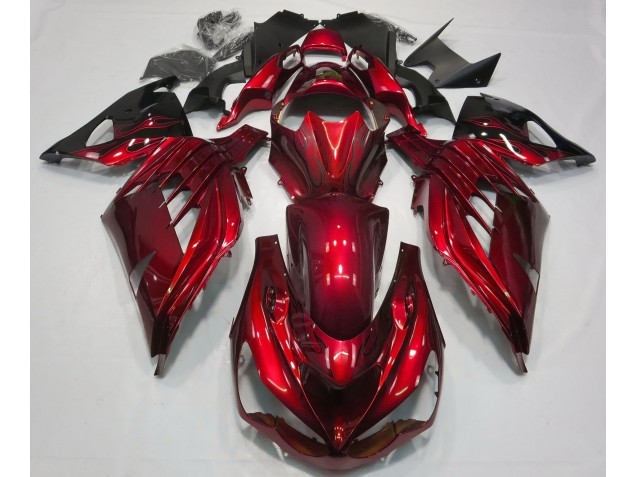Rouge Feu Brillant 12-21 Kawasaki ZX14R Carénage Rouge Feu Brillant 12-21 Kawasaki ZX14R Carénage