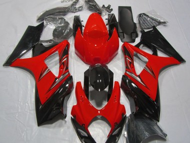 Rouge Lave & Noir 07-08 Suzuki GSXR 1000 Carénage