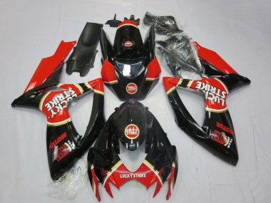 Rouge Lucky Strike 06-07 Suzuki GSXR 600-750 Carénage