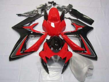 Rouge Noir & Gris 06-07 Suzuki GSXR 600-750 Carénage
