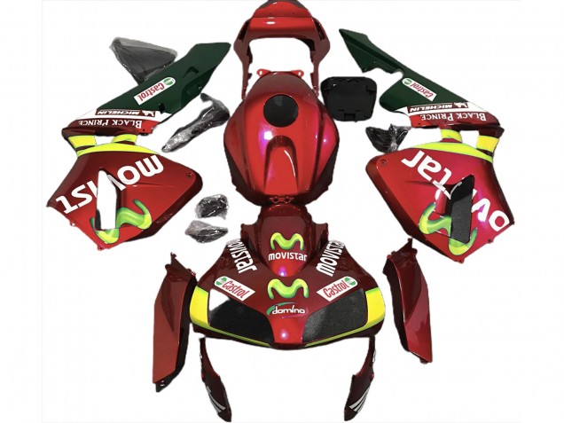 Rouge Profond Movistar 03-04 Honda CBR600RR Carénage